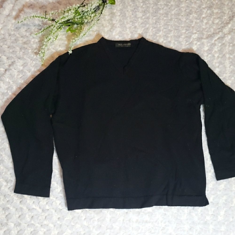 Paolo Mondo large wool v neck sweater